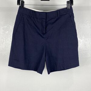 Theory Linen Blend Dark Gray High Rise Shorts size 2